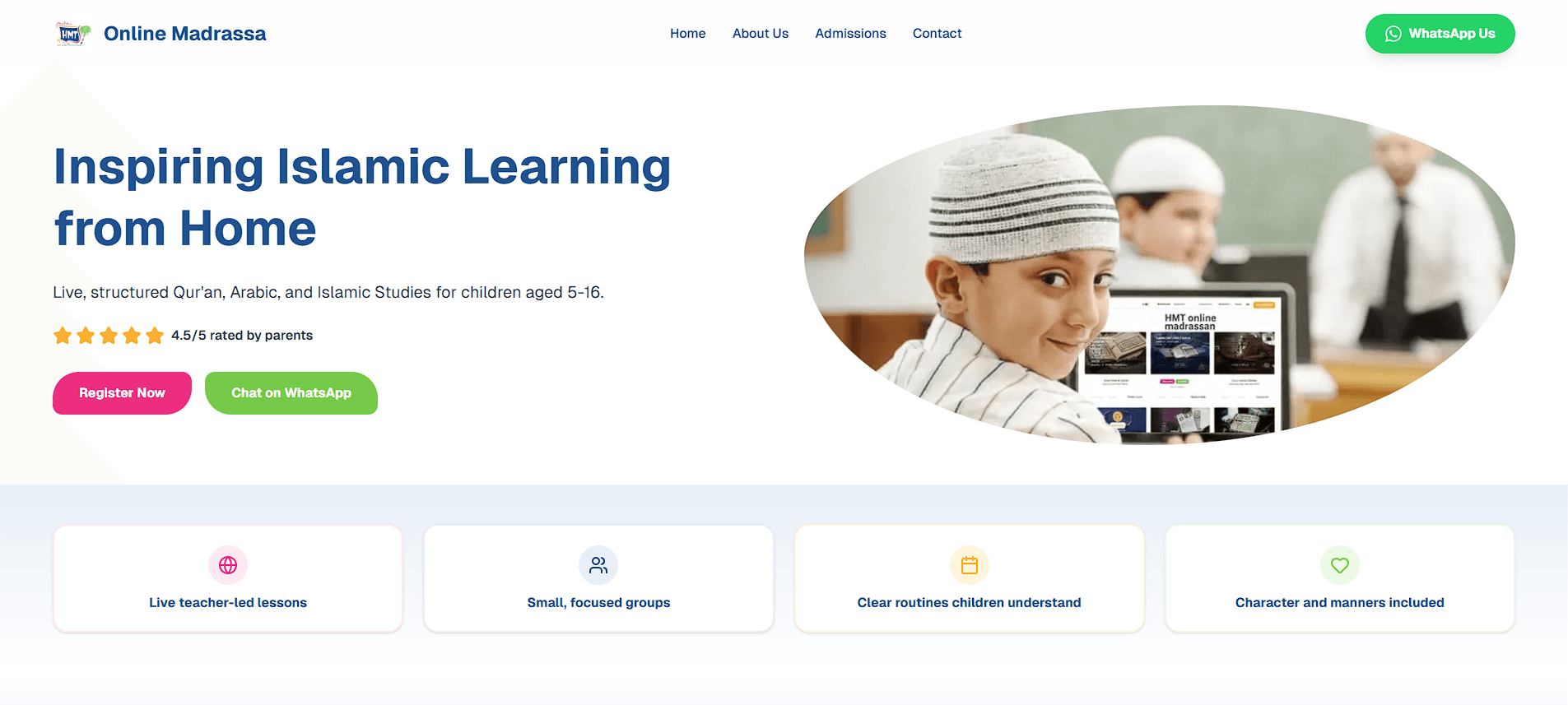 HMT Online Madrassa – HMT Online Madrassa Website Development & Social Media Rebrand